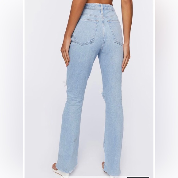 Mid Rise Bootcut Distressed Jeans - Picture 2 of 5